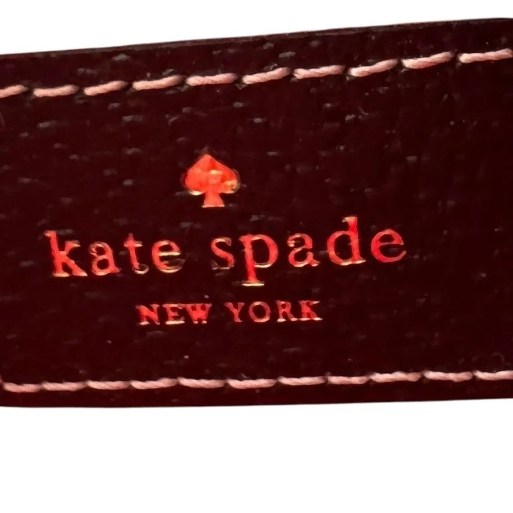 Kate Spade New York Shoulder Strap Black Cream Leather Bag Satchel Red Interior‎